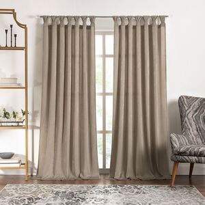 Peri Window Curtain Panels with Tulip Tab Top, Taupe, 52" x 84"